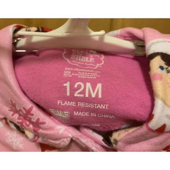 Elf on the Shelf Girls' Pink 12 Months 2 pc Pajama Set - Picture 3 of 6